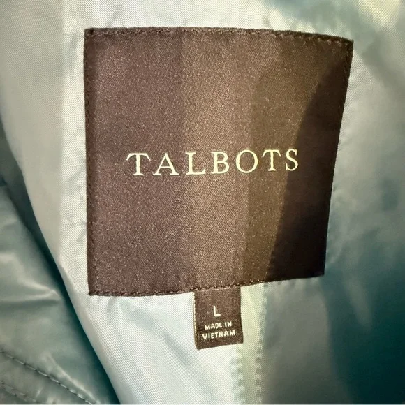 Talbots teal quilted vest size Large - Picture 6 of 8